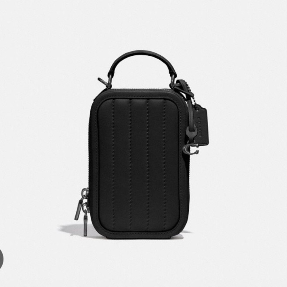 Coach Alie quilted camera black Napa Leather